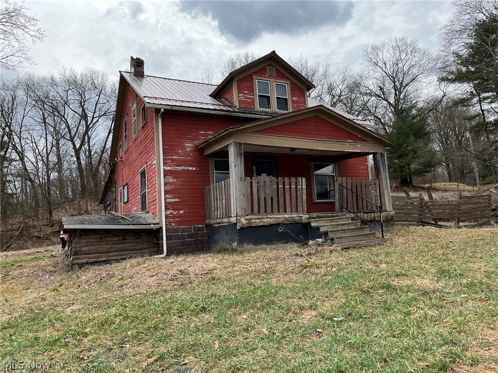 Home is located on a hone acre lot on a hill with a wooded view. New metal roof installed in March 2022. Major renovations are needed. Home contains mold. County health department reports septic system was installed in 2007 No info available for the well.
