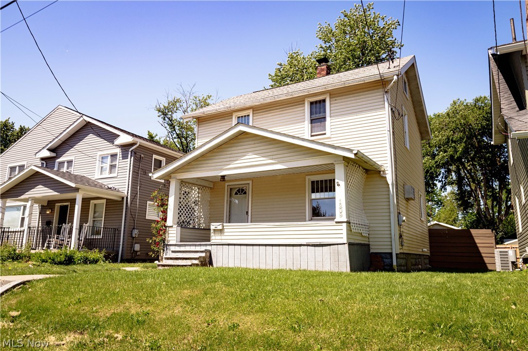 Nice vinyl sided 2 bedroom home with a 3 car garage and a fenced in back yard. The main level features a large living room with a decorative fireplace and beautiful natural woodwork, a formal dining room, a kitchen with stove and refrigerator and a breakfast/morning room off the kitchen which is a great place to enjoy that cup of coffee. Upstairs has a nice sized primary bedroom with 2 closets and hardwood flooring, another ample sized bedroom and a full bathroom with tub/shower. There is a full basement with a high efficiency furnace and plenty of room for storage. Other features include an awesome 3 car garage that's perfect for storing all your toys, a private, fenced in back yard, a relaxing front porch, vinyl replacement windows and more. Nice neighborhood close to schools, parks, restaurants and shopping.