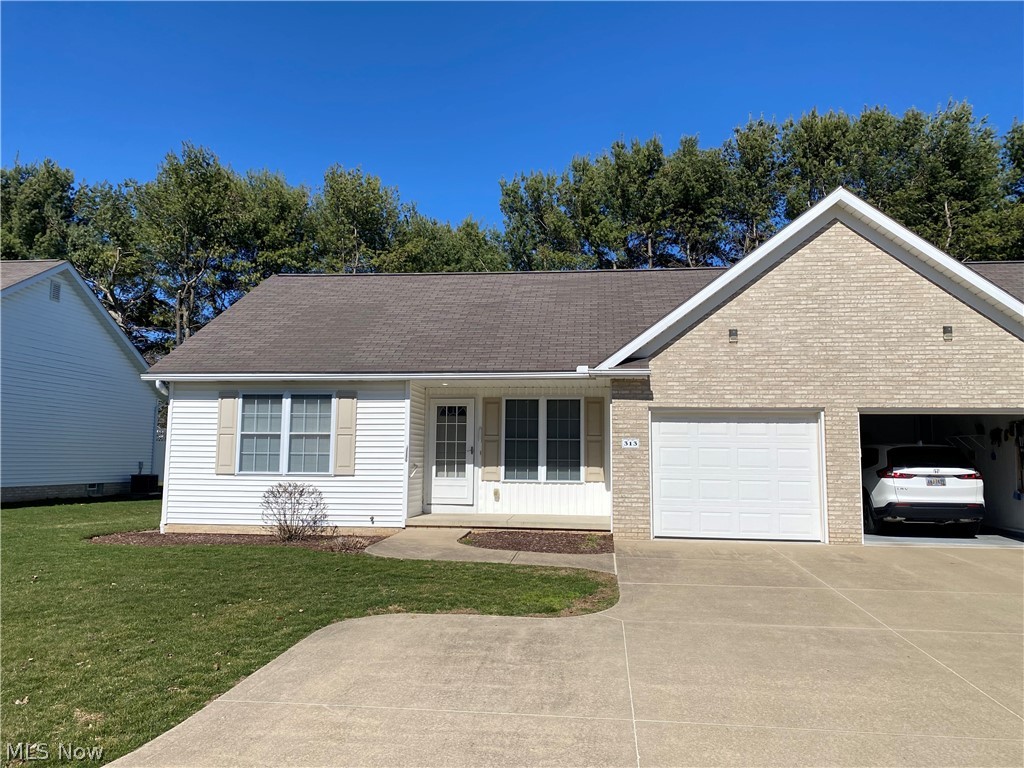 Back on the Market with no fault of the seller.  Easy living in this updated and well maintained 2-bedroom, 1.5-bath ranch condo. Desirable Hartville location!  Freshly repainted and new carpet has this condo move in ready!  The main level offers comfortable living with the added convenience of a first-floor laundry hookup, while a second laundry hook up is available in the basement. Both bedrooms feature double closets for all your clothing needs. The large unfinished basement provides ample room for additional storage. The one car attached garage has easy access directly into the unit.  The rear of the unit has a beautiful concrete patio for outdoor seating.  This condo is the perfect blend of convenience, comfort and low-maintenance living in a desirable Hartville location.  This is a 55+ community.
