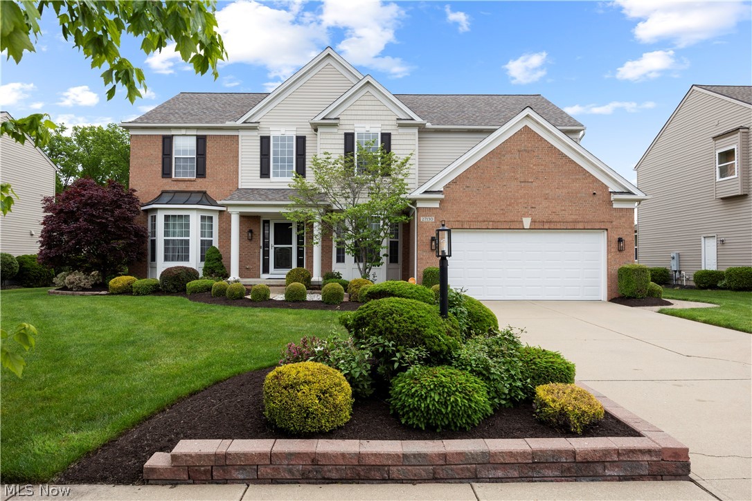 Welcome Home! This stunning Colonial is situated on .29 acres and backs up to a gorgeous pond in highly sought after Woodgate Farms! The moment you walk in, the open 2 story foyer welcomes you right in with the gorgeous staircase with 2 entrances, custom wainscotting and updates throughout. Off of the foyer, there is a nice sized formal dining room that features a custom tray ceiling and a flex space currently used as a living room. Convenient first floor office is the perfect space to work from home and has glass french doors. The 2 story great room is impressive! The fireplace features a wood wall design and windows galore! The kitchen is a showstopper! It has been completely professionally renovated and designed. Upgraded classic white cabinetry and gray island accent, subway tile custom backsplash, stainless steel appliances including a Thermador 6 burner range, beverage fridge, granite countertops and more! The bright and airy morning room is open to the kitchen and leads to the back patio. Upstairs, you’ll find 3 additional large sized bedrooms with ample closets, renovated jack and jill bathroom along with the gorgeous master suite! It is truly your retreat! With a vaulted ceiling, fresh paint, new carpeting, 2 massive walk in closets and a newly renovated bath that has everything from a soaking tub, walk in shower and 2 sink vanity with vaulted ceiling! The lower level is finished nicely with an additional full bathroom, living room, storage and utility. The outdoor living is phenomenal! It features a stamped concrete patio with paver walkway, professionally landscaped with fresh mulch, paver accent landscape beds, new ext lighting, generator, black wrought iron fence, pond view and huge yard to enjoy! Many updates throughout but some are: Roof, Furnace and A/C, Sump Pump (2024). H2O Tank (2019). Plumbing (2024-26). Master and Main Bath (2026). Kitchen (2019). Paint and Flooring (2019-2026). Carpet (2026). There is nothing left to do, just move right in!