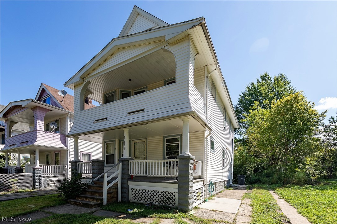 Two updated units. Each unit features a covered front porch which is a wonderful extension of the living space. Each unit features a living room, dining room, kitchen, 2 bedrooms and a full bath. Great rental property close to shopping, restaurants and rapid station at Shaker Square. You can be downtown Cleveland in 10 minutes ~ easy access to hospitals, and all that University Circle has to offer.