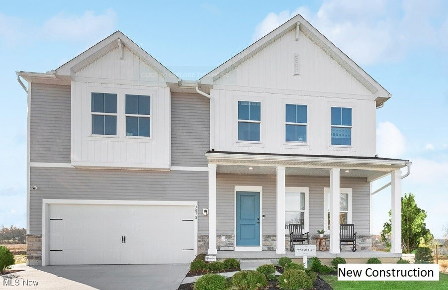 Welcome to the epitome of modern living in the serene Booth Farm community! Step into luxury with our exquisite Water Lily floor plan, designed with our chic loft look that exudes style and sophistication. This stunning home showcases a gourmet kitchen adorned with sleek quartz countertops, complemented by elegant 42” grey cabinets that provide ample storage space for all your culinary essentials. The oversized pantry ensures organization is effortless, catering to your every need. Unwind in the great room, creating a warm and inviting atmosphere perfect for relaxation and entertaining. The main floor features a private bedroom with adjacent full bath, offering convenience and flexibility for guests or multi-generational living. Venture upstairs to discover a captivating loft area, ideal for lounging or transforming into a versatile space that suits your lifestyle. Whether you seek a quiet retreat or a vibrant entertainment hub, this loft area offers endless possibilities. Don't miss the opportunity to make this exquisite Water Lily floor plan your own and experience a lifestyle of luxury and comfort in the heart of Booth Farm. Embrace a new chapter of elegant living – welcome home. Construction to be completed June 2025. Booth Farm's location is ideal - 5 minutes to Route 90, 15 minutes to Mentor's shopping and dining, and 30 minutes to Cleveland. Enjoy low taxes, included warranty, top schools, and great amenities. Contact us for info on incentives, low interest rates, financing options, and to schedule a tour.