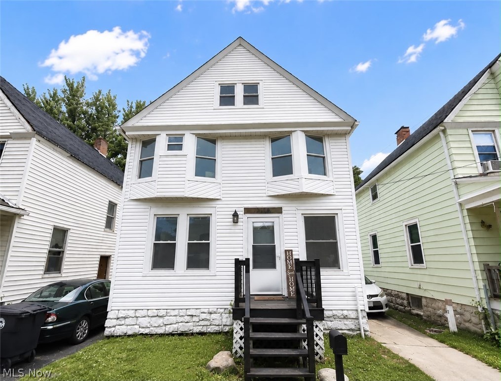 Completely transformed and renovated from top to bottom, this stunning move-in ready home offers the perfect combination of modern updates, timeless style, and peace of mind. No detail was overlooked during this extensive renovation, featuring a brand-new roof, siding, furnace, HVAC system, updated electrical, new flooring throughout, fresh paint, new interior doors, a new garage door, a beautifully remodeled bathroom, and a brand-new rear deck. As you step inside, you’ll be welcomed by a bright and inviting living room that flows effortlessly into the dining room and updated kitchen. Designed with both style and functionality in mind, the kitchen showcases gorgeous new granite countertops and a complete suite of brand-new stainless-steel appliances, including a refrigerator, stove, microwave, dishwasher, and sink. Upstairs, you’ll find four spacious bedrooms along with a beautifully renovated full bathroom featuring elegant gold finishes that add a touch of luxury. Continue to the third floor where a massive bonus room awaits—perfect for a playroom, private library, home office, media room, or additional living space. New carpeting will be installed in this area prior to closing. The basement has been fully DryLocked and includes a convenient half bath, offering additional usable space and storage potential. Outside, enjoy the benefits of brand-new vinyl windows, a newly constructed back deck ideal for entertaining, a one-car garage with a new garage door, and an additional storage shed in the backyard. With all the major mechanicals and cosmetic updates already completed, this home truly offers worry-free living for years to come. If you’ve been searching for a home where everything has already been done for you, this is the one. Simply move in, unpack, and enjoy the quality craftsmanship and extensive upgrades throughout.