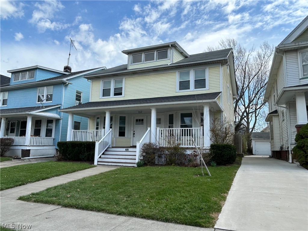 Looking for a two-family that feels more like a house?  Look no further!  Side by side duplex in excellent Edgewater/Clifton Baltic location.  Perfect for an owner occupant who would like some extra income from the tenant next door.  Each side features a large open concept living and dining room with bay window and natural wood floors, three bedrooms, full bath each side along with attic and private brick patio for the south unit.  Updates include kitchens, baths, electrical boxes, wiring, plugs and switches, plumbing water lines and drains, windows, exterior doors, one 2024 hot water tank and the home is fully insulated.  Currently occupied but leases coming up for you to be able to move right in.  Awesome location within walking distance of Edgewater Park and the grocery store, drug store, shops and restaurants on Clifton.  Excellent bus service to downtown and easy auto access via the Lakefront Shoreway to University Circle and area hospitals.  Bike the Lakefront Bikeway to Whiskey Island, Gordon Square, Ohio City, Flats West Bank and connect into the Towpath Trail to Tremont.