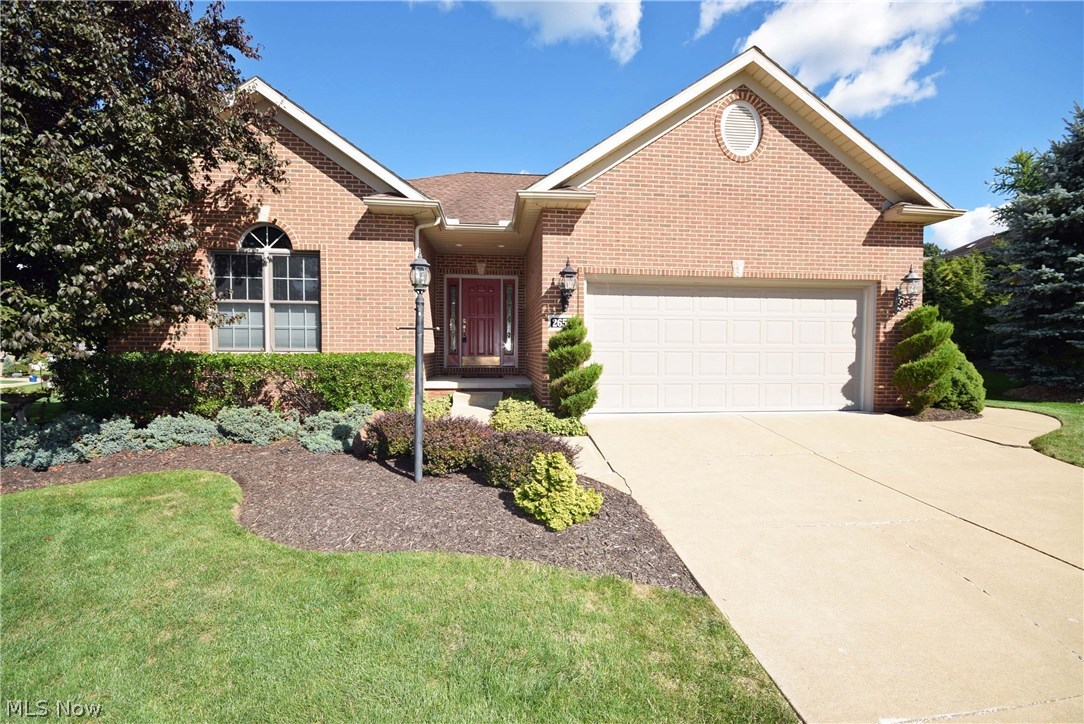 Custom Built Free-Standing Ranch Condo built by KNL located in Mill Run Villas. Welcome to luxury one-story living at its finest, 1650sq feet living area with more finished space started in the lower level. Gorgeous kitchen with beautiful cherry cabinets and eat-in area which leads to the deck and patio. Spacious great room with an additional room on the back which could be used as a formal dining room or office. Large Master Suite including a spacious bathroom with dual sinks, large jetted tub, separate shower and large walk-in closet.  There is a full basement partially finished, drywall is hung in preparation for a large finished rec. room and is plumbed for an additional bathroom. Don't put off viewing this beauty! Call today to schedule your showing!