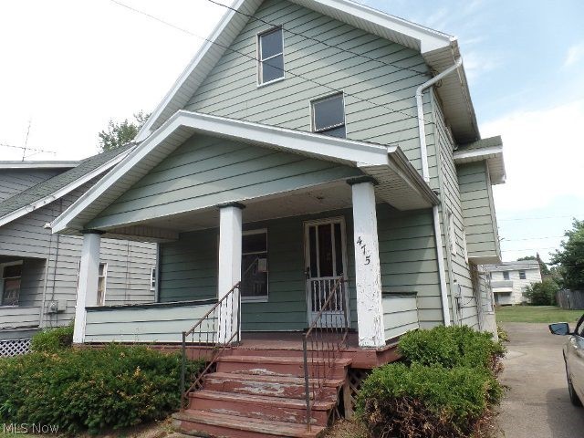 2 story home with full front porch and full basement. 3-4 bedrooms, heated attic could have another bedroom and a storage room, 1.5 bath, dining room and large living room with Artificial fireplace. Kitchen with eating area. Needs TLC, Ready to sell quickly. Taxes add Homestead back into it. Purchase property "As Is" "Where Is". Cash only.