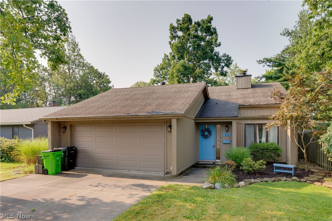 This late 80’s, contemporary, ranch in Berea offers single floor living with enough space to meet all of your needs, a fenced back yard with a deck for entertaining and a 2-car garage.  Recent updates include two new sliding doors to the deck, and a new roof which will be installed on 08/12 and 08/13. Whether you’re a first-time buyer, downsizing, or, in the market for a potential rental property to add to your rental portfolio, don’t miss your chance to see if this is the home for you. Entering via the foyer you you’re greeted by the living room with hardwood floors, crown molding, and a gas fireplace.  Off the living room, you enter the eat-in kitchen with a skylight providing natural light and access to the rear deck via a new slider. Continuing down the hallway, you’ll find the first bedroom, which may be better suited as a home office, and allows access to the deck via the 2nd new slider.  The guest bathroom, 2nd bedroom, and owner’s suite with a full bathroom round out the living