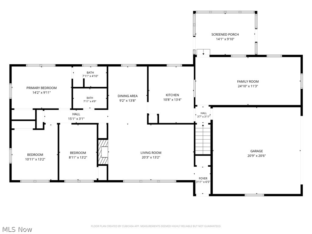 Welcome to this spacious 1,772 sq ft solid brick 3-bedroom ranch on Weber Avenue with a .33-acre yard! It has a large living room with a fireplace, a primary bedroom with a half bath and an additional full bath in the basement. The kitchen overlooks the huge family room which leads out to the screened-in porch. The basement has a recreation room with another fireplace. The previous owner moved the laundry upstairs to the 3rd bedroom, but hook-ups are also available in the basement. This home has been well maintained, and the mechanical systems are up to date.
