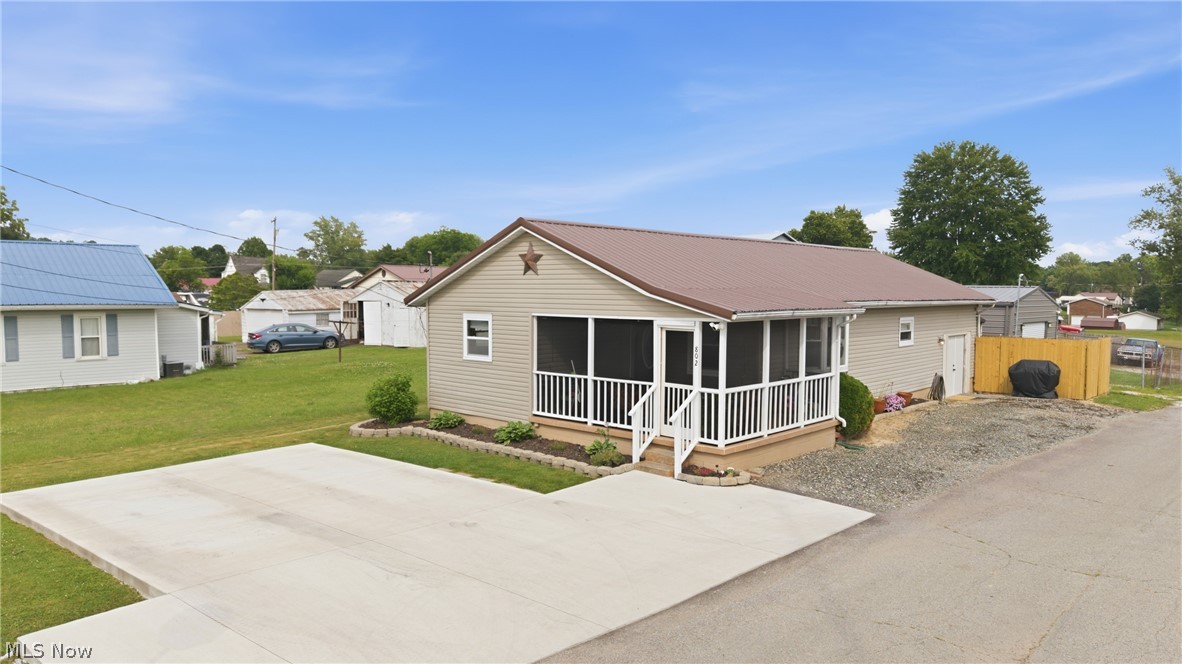 A charming 3-bedroom, 1-bath residence offering comfortable living with easy upkeep. This home provides a great blend of character and convenience with its functional floor plan that creates a welcoming atmosphere. Outside, a new fence, fresh landscaping, and a large concrete parking pad enhance the home's curb appeal and functionality. The compact yard allows for minimal maintenance, giving you more time to enjoy your home. Conveniently located and move-in ready, this low-maintenance property is both practical and attractive—a home you'll want to see for yourself.

Room measurements are approximate.