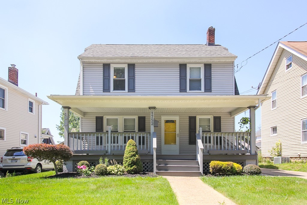 Get a Move On!  This classic colonial in the heart of Cuyahoga Falls is exactly what you have been waiting for! Greet your guests on the expansive front porch, and let the festivities continue in the main living room with great fireplace!  The open kitchen features full appliance package and sit adjacent to the large dining room - plenty of space for your holiday parties!  Upstairs, you'll find three specious bedrooms with newer carpet and fresh paint colors and they flank a full bath.  Don't miss the finished third floor that could be a fourth bedroom, study, home office - you decide!  In the lower level, there's more finish space - a great theater/rec room and separate space that would be a great play room!   It's been fully waterproofed as well.  Newer mechanicals and exterior finishes.  Outside, there is a deck off the kitchen with room for everyone, and a fully fenced back yard, and detached 1-1/2 car garage.  Nothing to do here but unpack!  Easy access to Route 8, Downtown, Metro