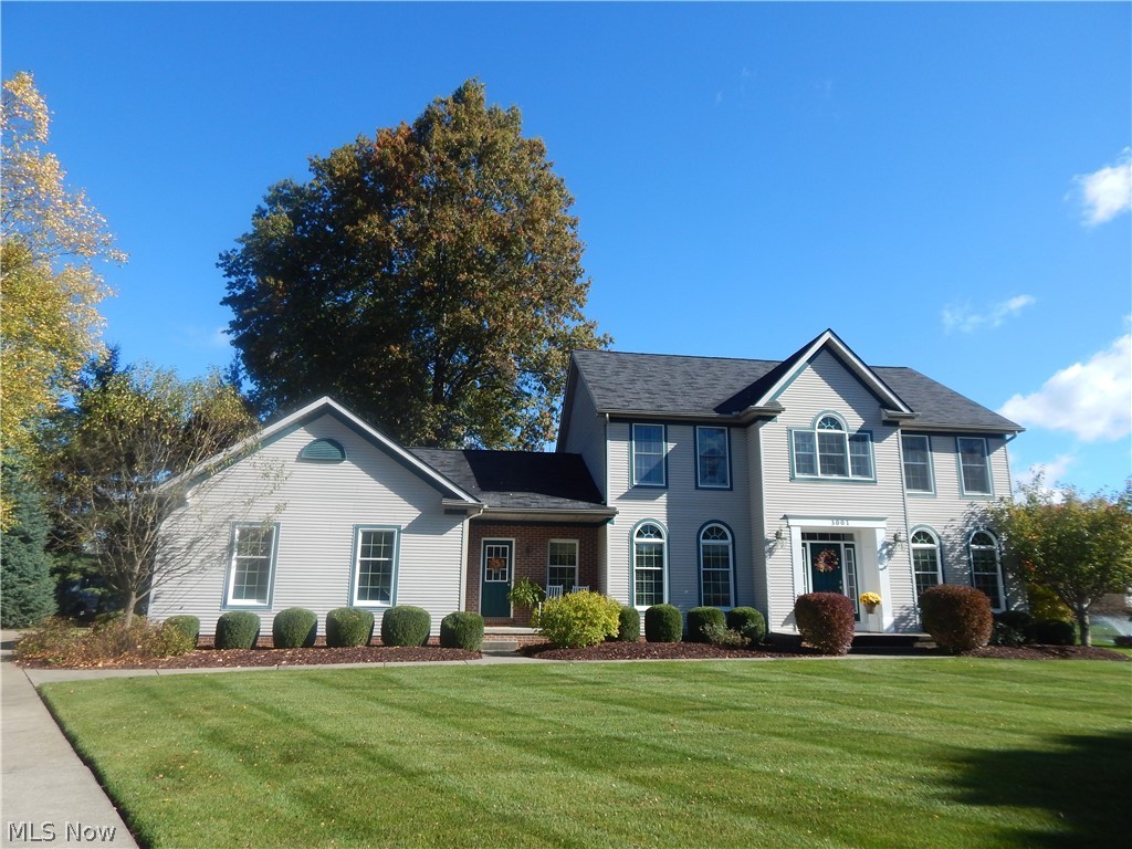 Welcome to Eastwicke Farms Custom Colonial. Beautiful setting on cul-de-sac overlooking pond. Enjoy the Fall evenings on the deck, patio or Screen in porch. This home is sure to please featuring 9' ceilings, cherry kitchen, granite countertops and so much more. Enjoy the spacious drop down family room, gas fireplace and large bright windows to enhance the morning sun. Very inviting parlor, first floor den and laundry with additional bonus; full bath on first floor. 
Inviting master suit with his and her countertops, walk in closet and many added features. Generous size additional bedrooms with updated full bath.  
The home has been meticulously cared for and you will welcome the move in ready conditions. Full size basement for all your additional options. Three car side entry garage. Bike Trail near by, close to schools and parks.