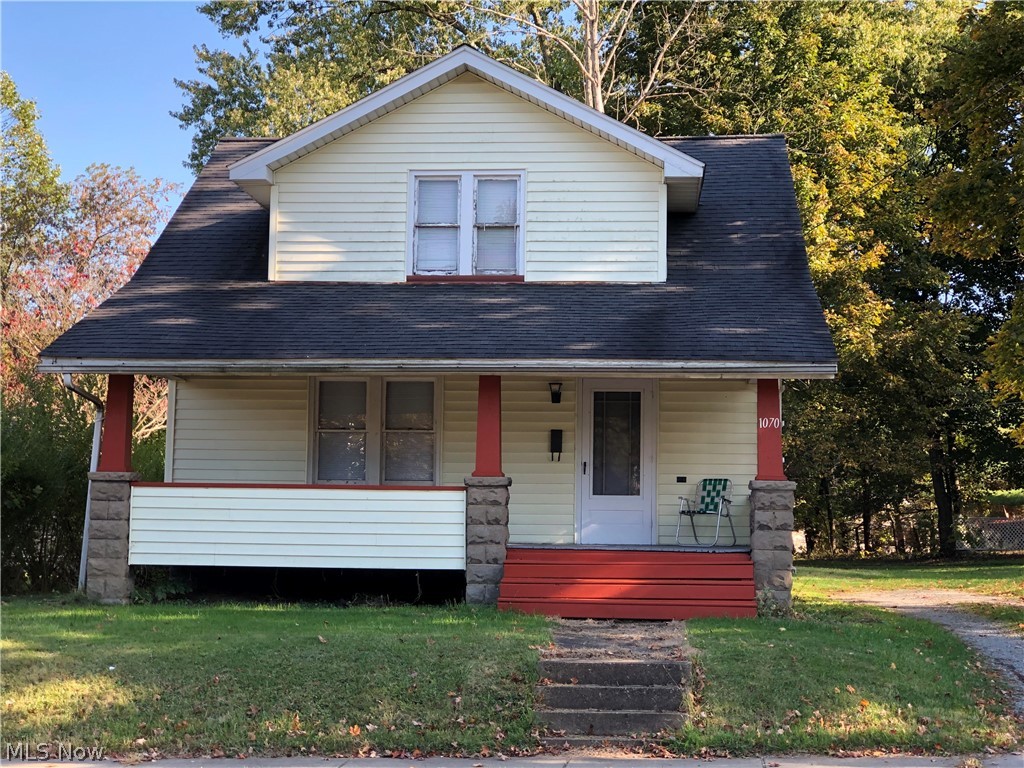 This 1.5 story , 3 bedroom 1 bath home has eat in kitchen with original woodwork, hardwood floors throughout the home.  Roof is approximately 10 yrs old, blown in insulation.  The home also has large front porch, the back has cement patio.  Shed in back yard for storage.  Extra parcel of land being sold with property considered a corner lot.  Great starter home or rental which had been rented for past 20 yrs.