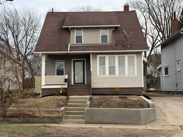 Charming 2 bedroom 1 bath Colonial walking distance to Front Street entertainment area with its restaurants, shops, festivals in the heart of Cuyahoga Falls.  Updates include a brand-new kitchen with fresh cabinets, new countertops and back splash and a four piece applicance set.  Luxury vinyl plank flooring on the entire first floor.  Freshly painted throughout and new carpet in the bedrooms.  Newly remodedl bathroom with tile surround and new fixtures.  Cozy living room with fireplace and a bright window-lined sunroom, a fully privacy fenced in backyard with a spacious 2.5 car garage along with a shed for extra storage.  This is move-in ready in a prime-location.  Don't miss this great opportunity.