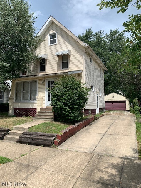 Investors note... sellers are not interested in seller financing options. Homeowners note, what a fabulous price to get a large home with a fenced yard and 2 car garage!  Potential galore in this 4-bedroom home. Needs minor cosmetics such as carpets and minor plaster repair, etc., however, the vinyl siding, roof, and windows have been replaced over the last 10 years.  Previous owner was older and could not keep up. In addition to 3 spacious floors of living space, this home also comes with a spacious fenced back yard and a 2-car garage! Enjoy many evenings or mornings in the fabulous enclosed front porch. The large bedroom on the third floor (per the auditor) is super large as it is the whole upstairs! The garage will need to be painted and some repairs are needed as well hence is the only reason why this home would not go FHA.  This home is selling AS-IS.  Sellers assumed it thru an estate and do not have any info on it.  If you are handy and are not afraid of minor cosmetic updates,