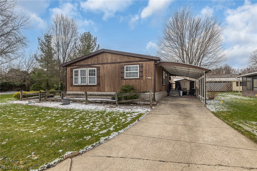 COLUMBIA Park IS A 55 AND OLDER CONCEPT OF LIVING and is Ohio’s Premier Adult Land Lease Community! Amenities Include: Gated entrance! On site Shopping Plaza! On site Management! Walking Path/Dog Walking Path! Shuffleboard! Bocce Ball! Library! Crafts, and Social Hall!  WELCOME HOME to this 1989 Schult Sierra Doublewide Manufactured Home Offering 1456 sqft. (52 x 28)
Featuring 2 Bedrooms, 2 Full Baths, Formal Living and Dining Rooms, Kitchen with all of the Appliances and Laundry Room including the Washer and Dryer.  There is also a 3 Season Sunroom (step down) measuring 23 x 10 giving you an additional 250 sqft. of living space.  The lot that this home sets on offers much green space.  It is a beautiful view if you are relaxing in your sunroom with a cup of coffee or the beverage of your choice.  Most of the green space is maintained by the park.  Both Bathrooms have been updated, the Roof was replaced in September of 2025 and the Hot Water Tank was replaced in 2017.  Just bring your decorating ideas and make this your NEW HOME!!!!!