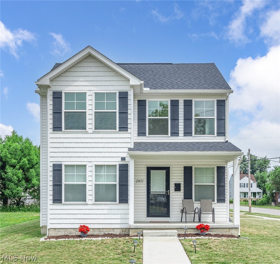 Great location just one block from Euclid High School! Enjoy low taxes with a tax abatement (currently just $1,282 per year) and the benefits of newer construction completed in 2023. This beautifully designed Amato Homes residence features a first-floor owner's suite, first-floor laundry, an attached garage, a spacious open great room with dramatic two-story ceilings, a full basement, and a desirable corner lot. 

The first-floor owner's suite includes a walk-in closet and a private bath with dual sinks and a walk-in shower. The open-concept kitchen is designed for both everyday living and entertaining, offering a dining area, oversized island with breakfast bar, soft-close cabinetry, granite countertops, a 4-inch granite backsplash, high-arch faucet, twin-bowl stainless steel sink, and a full suite of stainless steel appliances.

Luxury vinyl plank flooring and carpet extend throughout the home. Upstairs, you'll find two generously sized bedrooms and a full bath with a tub/shower combination.

The full unfinished basement features high ceilings, providing excellent potential to finish for additional living space while still offering ample storage. Quality construction includes a poured concrete foundation with GMX Ultra waterproofing, sump pump, 200-amp electrical service, generous insulation, insulated vinyl windows, a 92% high-efficiency furnace, and a high-efficiency 50-gallon water heater.

This move-in-ready home combines modern finishes, quality construction, energy efficiency, and an outstanding location—don't miss this exceptional opportunity!