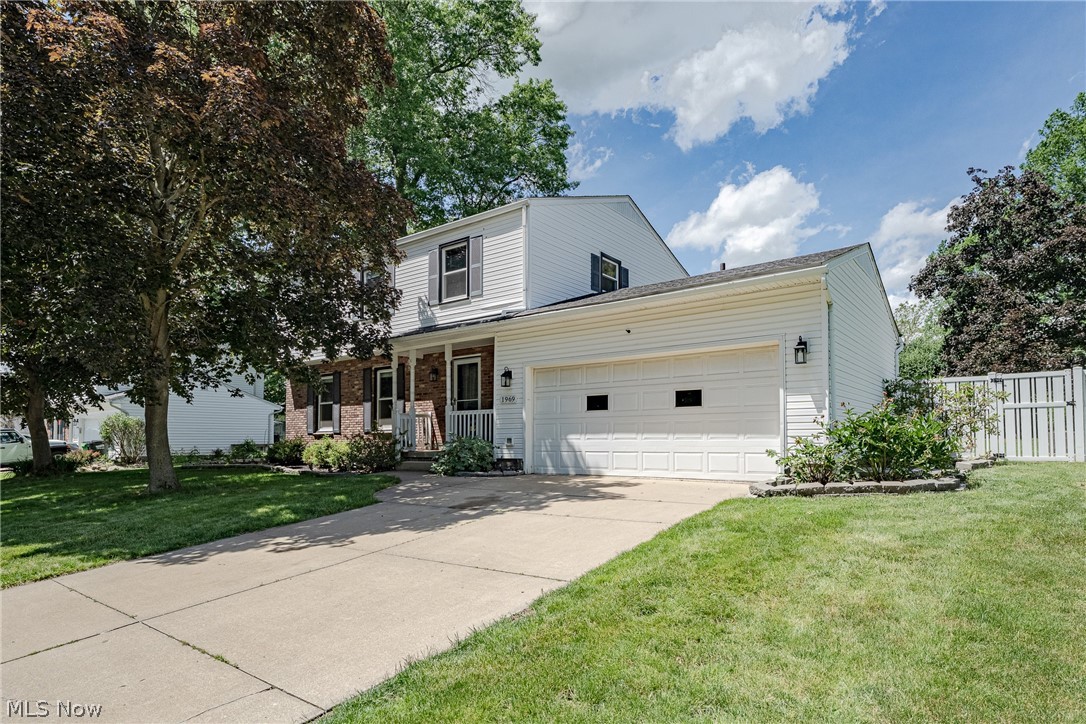 Welcome to 1969 Willowdale Drive – Beautifully maintained colonial in a desirable Stow neighborhood! This move-in-ready home offers the perfect blend of comfort, functionality, and outdoor living, making it an ideal place for a growing family to call home. Step through the front door into a welcoming foyer that opens to a spacious living room, where attractive LVP flooring creates a warm and inviting atmosphere. The flooring continues seamlessly into the adjacent formal dining room, providing an excellent space for family dinners. The updated kitchen is sure to impress, featuring granite countertops, a stylish tile backsplash, newer cabinetry, stainless steel appliances, and a bright dining area with double-door access to the backyard. A convenient half bath completes the main level. Upstairs, you'll find all of the bedrooms along with two full bathrooms. The spacious primary suite offers a private ensuite bath, creating a comfortable retreat at the end of the day. A second full bathroom featuring a beautifully tiled shower serves the additional bedrooms. The unfinished lower level provides excellent storage space and offers flexibility for future finishing. Outside, the fully fenced backyard is truly a standout feature. Enjoy summer barbecues on the stamped concrete patio, a storage shed for tools and outdoor equipment, and a dedicated concrete basketball pad. The home and shed are equipped with convenient sensor lighting, additional updates include energy-efficient exterior doors and Polaris Ultraseal windows, a high-efficiency furnace and AC (2022), reverse osmosis and whole-home carbon water filtration systems, a tankless water heater, updated electrical service with a generator interlock and exterior hookup, added attic insulation, basement waterproofing with a lifetime warranty, and glass block windows for enhanced security and insulation. With thoughtful updates and generous living spaces, this well-cared-for colonial is ready for its next chapter!