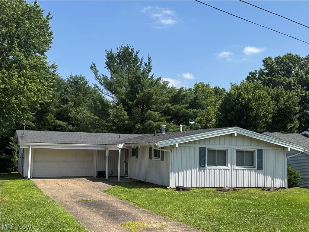 BACK ON MARKET DUE TO NO FAILT OF THE HOUSE OR SELLER. This complete 1st floor living ranch offers an open & flowing floor plan, minutes from downtown, easy access to Rt. 7 South and is located near a cul de sac on one of Harmar Hill’s beautiful streets.  Features entry with large guest closet, room for a bench for putting on your shoes and conveniently located half bath, light and airy Great Room w/wood cathedral ceiling, space for sectional couch, wall space for an 80 inch tv, stone accent wall, track lighting & is open to the kitchen w/wood cathedral ceiling, Oak cabinetry and appliances (range, refrigerator, dishwasher, microwave), dining room w/window wall overlooking backyard, space for a 4-6 person table, wall space for hutch, slider to large rear deck for relaxing or entertaining, beautiful all seasons room with tile flooring, window walls overlooking the yard and is perfect for a hot tub to soak in while watching it snow in the winter.  If a hot tub room is not for you then this would make a beautiful room to sip your morning coffee or evening glass of wine and watch wildlife in the backyard.  The laundry room is located off the kitchen and offers good storage, access to the garage along with man door taking you to the rear patio. There are 3 bedrooms are large full bath that are tucked away in their own private location.   Master bedroom has cathedral ceiling and offers space for a king-sized bed.  The full hall bath offers large vanity, tub/shower, linen closet and light with Bluetooth speaker for music while you are getting ready.  The home has gas forced air heat with central cooling system (5/2024), tasteful decorating, neutral walls & carpeting/flooring, smart lights, smart thermostat, over 1600 square feet of living space, large rear deck & patio area overlooking the private, wooded backyard, storage building, 2 car garage w/workbench, good storage, opener and the driveway offers abundance of off street parking.