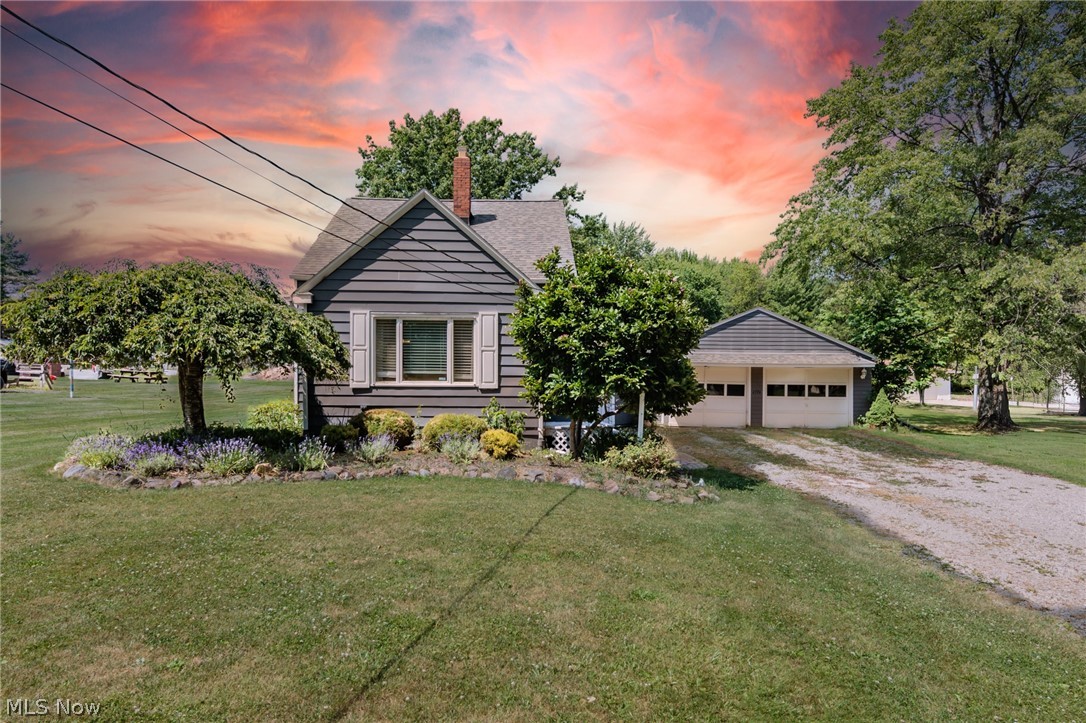 This fabulous blend of rustic woodworking w/ modern finishes offers charm & functionality for any buyer. You will appreciate the newly remodeled kitchen & baths, all updated plumbing, electric w/ 300 amp panel & all major systems have been recently updated, with the outside having gone through several functional & cosmetic changes including a completely retiled roof as of 2020 and a spacious 2 acre property with an added brick patio, firepit, & 5 ft. board-on-board fence less than a year old. Several rooms in the interior have also been completely remodeled as of 2020, including the kitchen with a connecting dining room, touting recut and refinished cabinets w/ a glossy maple stain, grouted laminate flooring, flat ceilings, & granite countertops. All appliances have also been recently replaced w/ stainless steel including the dishwasher, refrigerator, & stove. The dining room leads into a renovated first floor primary bedroom with a newly added closet and French doors for privacy. To add to the rustic charm, the living room displays barn siding, custom-made baseboards, and a wood-burning brick fireplace, opening up to the backyard entertaining patio, which boasts woods and additional acreage for endless entertaining possibilities. The home includes two bathrooms, one on each floor, both with updated plumbing. The upstairs bath was added in 2020 and includes a tile backsplash, marble countertops, and custom cabinetry. The upstairs also contains two spacious bedrooms, both with newly added drywall closets, one being a walk-in for additional storage. The basement is painted & includes a new sump pump, an oversized professional grade hot water tank, and laundry appliances. This home boasts 2 acres of open space and wooded trail for walking and bike riding. This home offers all the cozy, homespun charm you could want w/ all the modern conveniences to make for a fashionable, move-in ready home. Located in the North Royalton School District, minutes from downtown.