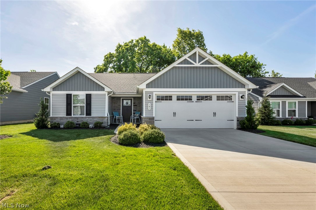 Welcome to 141 W Spring St in Elyria, located in the sought-after Ridge Water community. This fully upgraded
ranch offers true one-floor living with thoughtful design and modern finishes throughout. Featuring 3 bedrooms and 2 full
bathrooms, this home welcomes you with an open and airy floor plan filled with natural light. The kitchen is the heart of
the home, complete with granite countertops, stainless steel appliances, a spacious center island, pantry storage, and
stylish designer selections that elevate the space. The kitchen, dining, and living areas flow seamlessly together, creating
the perfect layout for everyday living and entertaining. The owner’s suite is a private retreat with a generous walk-in
closet and a beautifully appointed en-suite bath featuring a double vanity and a Roman style walk in shower. Two
additional bedrooms and a second full bath offer flexibility for guests, family, or a home office. Convenience continues
with first-floor laundry and an attached two-car garage. Step outside to your stamped concrete patio, an ideal space to
relax, host, or enjoy your morning coffee. With many upgrades above the base model, this home stands out.
Enhancements include irrigation and sprinkler system, upgraded luxury flooring, custom lighting, stamped concrete patio,
and elevated design finishes throughout. Enjoy low maintenance living with an HOA that covers lawn care, snow removal,
and gutter cleaning, giving you more time to enjoy your home and less time on upkeep. Located near I-90, I-80, parks,
shopping, and dining, this property offers the perfect blend of comfort, convenience, and style. Special financing available
for qualified buyers. This home qualifies for a conventional loan with 0% down, NO PMI, and $3,000 toward closing costs.
Schedule your private showing today!