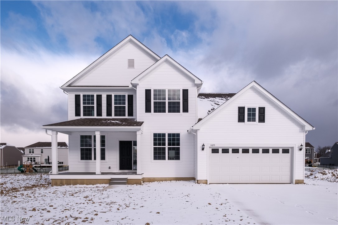 Move-in ready new construction! This beautiful Riverton floorplan offers 3,126 sq. ft. of modern living with 4 bedrooms, a loft, formal dining and flex room perfect for a home office. The open layout features 9-ft ceilings on the first floor, upgraded LVP flooring, and a spacious kitchen with granite countertops, frost cabinets, and stainless Whirlpool appliances. Enjoy an extended, 3-car tandem garage, unfinished basement, smart-home package, and prime Columbia Station location in the Strongsville school district, near shopping and highways. Schedule your tour today!