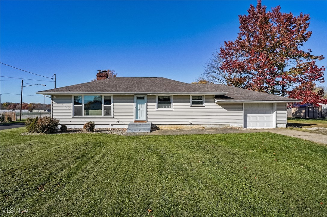 Welcome to one floor living! This 3 bedroom, 2 full bathroom ranch sits on a corner lot with a 1 car garage. When you walk into the living room you are greeted with large windows that boast natural light and hardwood floors. The dining room flows into the kitchen. Down the hallway you will find 3 carpeted bedrooms and 2 full bathrooms. The house is finished with a large basement and a room off the kitchen to add a first floor laundry. Schedule a showing today!