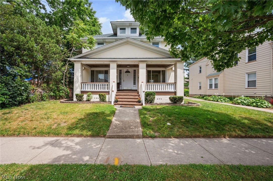 Side-by-side Lakewood duplex with one side leased and the other available for an owner-occupant or investor. Live in one side and have rental income help offset your payment, or lease both units and add a solid property to your portfolio. Located in the heart of Lakewood, just steps from the city's vibrant shopping, dining, and entertainment destinations, Edgewater Beach, schools, and a short commute to Downtown Cleveland with easy access to OH-2 and I-90. Each unit features a front and side porch, 3 bedrooms, an updated full bath, living and dining rooms, and an updated kitchen with granite countertops and tile backsplash. One of the units has 1.5 baths. Both units also offer dedicated basement laundry, attic storage, and additional basement storage space. There is a 2-car garage with additional parking pad. SOME OF THE RECENT UPDATES include: Replaced roof (approx 2024), furnace - north unit (2026), A/C & electrical panels - both units (approx 2017-2018), all kitchen appliances (less than 10 years), updated both unit kitchens & bathrooms (approx 2016), and more. INCLUDED are ALL kitchen appliances and washers/dryers.