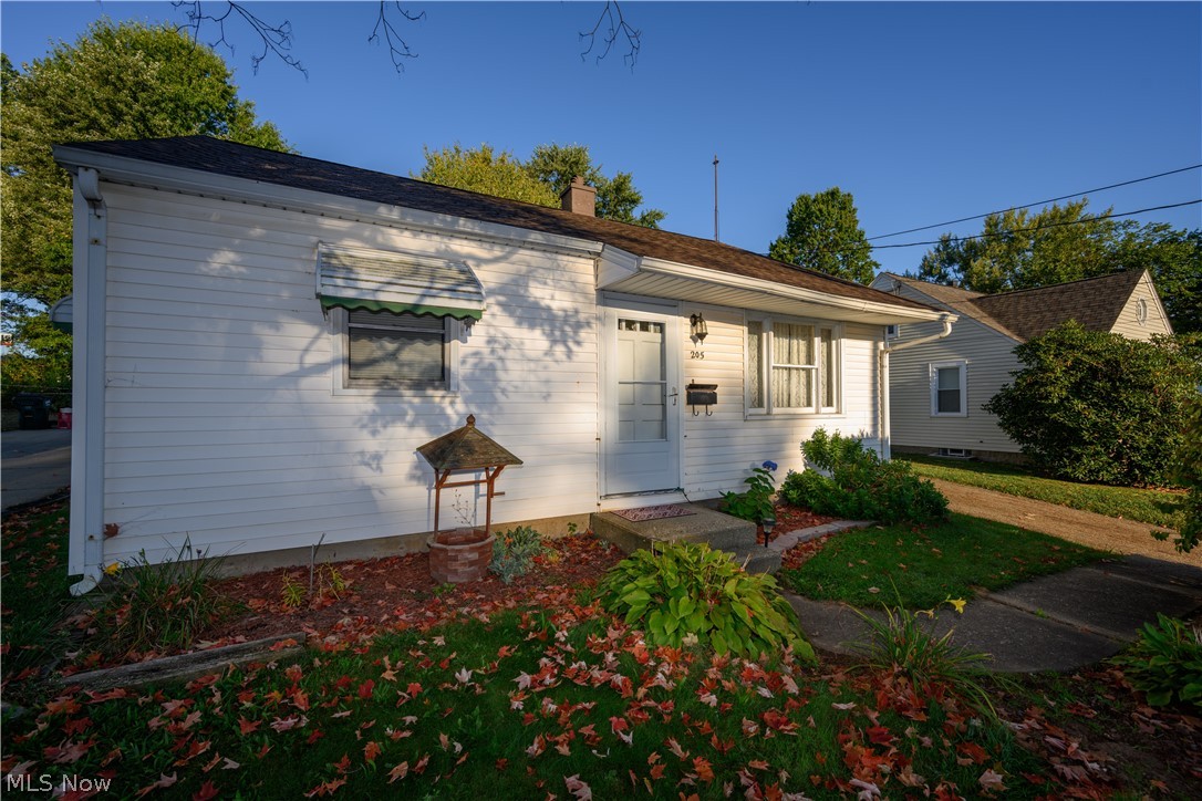 Welcome to your new home at 205 Kolpwood in the Perry Local schools systems! This super cute & adorable all one floor living ranch home can be yours! Home is move in ready. The home consists of two bedrooms, one main bath that has been completely remodeled in 2019. First floor laundry/utility room right off the very pretty eat-in kitchen. New roof and hot water tank 2018. The covered patio is a wonderful place to hangout on and to entertain friends. There is additional storage next to covered patio. To round out the backyard, there is a one car detached garage and an outbuilding! Home is being sold as-is. Call today for your private showing.