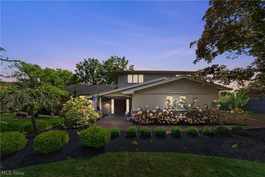 Immaculate, updated split-level home on a stunning, private lot in the heart of Beachwood. A dramatic foyer with vaulted ceilings welcomes you into an open-concept living and dining area featuring rich wood floors and soaring ceilings, perfect for both everyday living and entertaining. The chef's kitchen has been completely renovated with every bell and whistle, including a center island and high-end finishes, and seamlessly overlooks the family room with a fireplace and wood floors. Both the dining room and family room offer sliding doors that open to a beautifully private backyard oasis. Step outside to a newer in-ground pool, complete with a cabana/pool house featuring a bar and outdoor kitchen's an exceptional space for entertaining or relaxing all summer long. 
The first floor also includes a convenient laundry room with private access and a built-in Murphy bed. Upstairs, you'll find three generously sized bedrooms, all with wood flooring. Two bedrooms share a center hall bath, while the expansive primary suite offers two walk-in closets and a luxurious glamour bath with steam shower and Jacuzzi tub. Additional living space awaits in the finished basement, currently used as a TV room. Completing this exceptional home are beautifully landscaped grounds, a two-car attached garage, a newer furnace, and two new hot water tanks. A rare opportunity to own a move-in-ready home with resort-style amenities in one of Beachwood's most desirable neighborhoods.