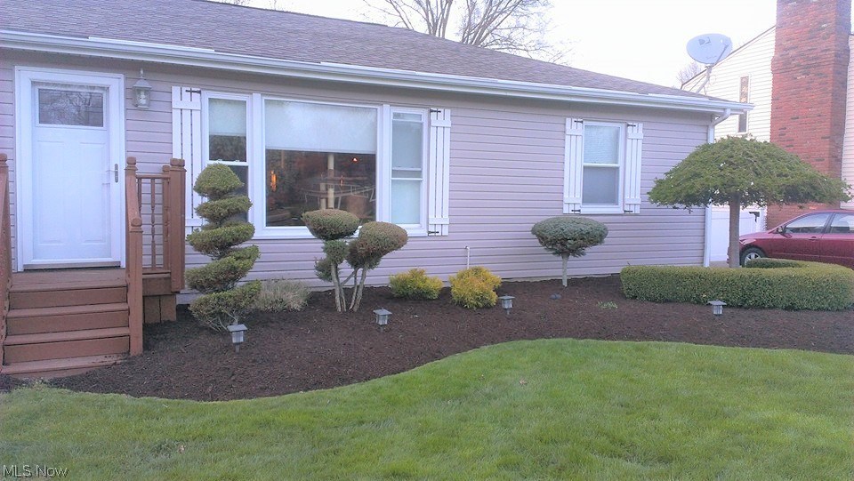 Welcome to this updated, move in condition home - a one floor living at its best. Spacious family/living room over looks the front yard and flows into the updated kitchen and four seasons room/media room. Professional landscaped large yard, plenty of room for outdoor activities. The secluded stamped concrete patio is surrounded by rolling lawn, flowering shrubs and trees is perfect for entertaining. The backyard is its own private park. Patio area's and landscaping was completed in 2009, newer garage doors 2010, bathroom updated 2014, siding 2004, gutters 2008, roof 2009 for both house and garage. Newer kitchen appliances stay. Newer HVAC. Newer doors and most windows. Beautifully remodeled and maintained home - won't last long!