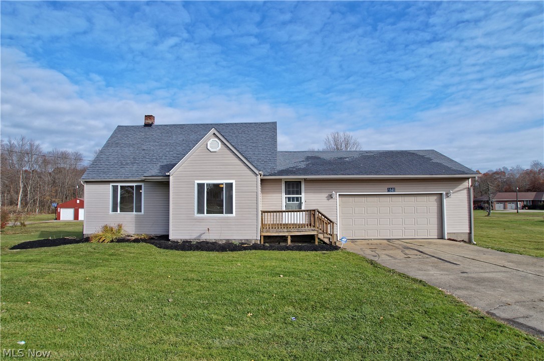 Welcome to this charming Cape Cod with beautiful hardwood floors and fresh paint that provides single floor living with a bedroom and bath on the first floor!! The updated kitchen has new flooring, sink, countertops and new stainless steel range and refrigerator. The bathroom has a new tub and toilet and flooring. New features are too numerous to list but include new pex plumbing, updated electrical (plugs and switches, light fixtures), wood trim, window in the garage, sliding doors on the closet, bedroom and bathroom doors, linoleum and carpet. The unfinished basement houses the new water softener and water heater.  The attached 2 car garage has a new garage door opener. This home is move in ready and boasts 1.5 acres of land to enjoy.