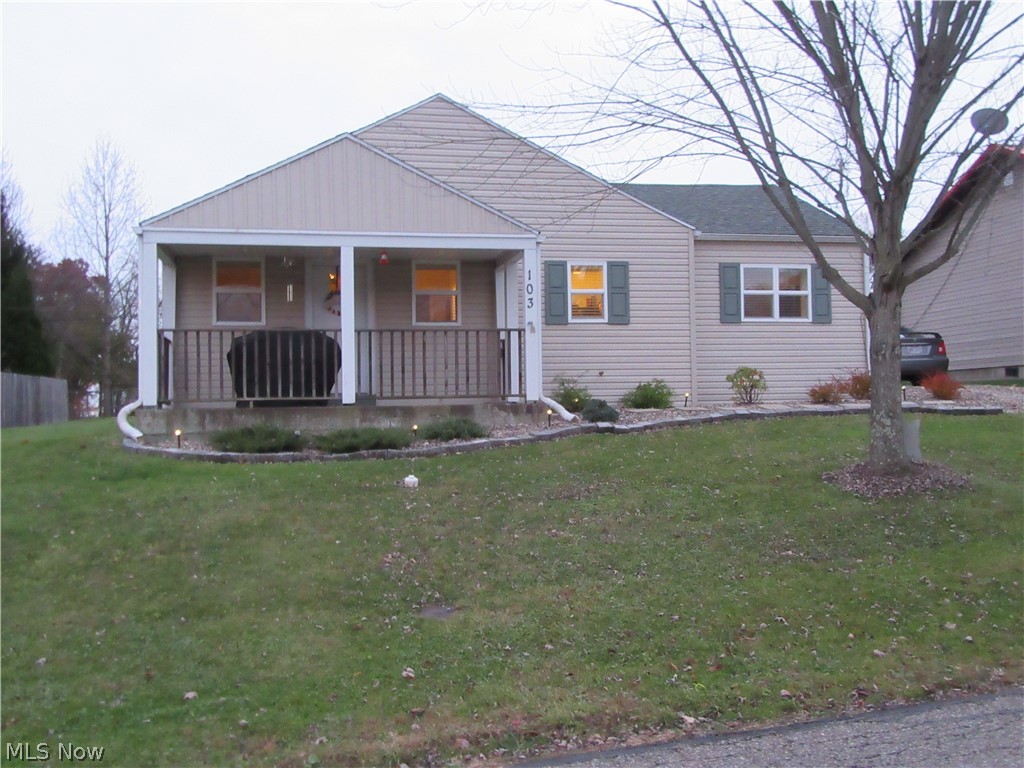 Enjoy the comfort of one floor living and the convenient location of this great home. Recently updated, well maintained, modern 2 bedroom 1 bath home. Newer windows, siding, flooring, and roof. Updated kitchen and bath.  Welcoming front porch, open kitchen and dining room. Plenty of off street parking.