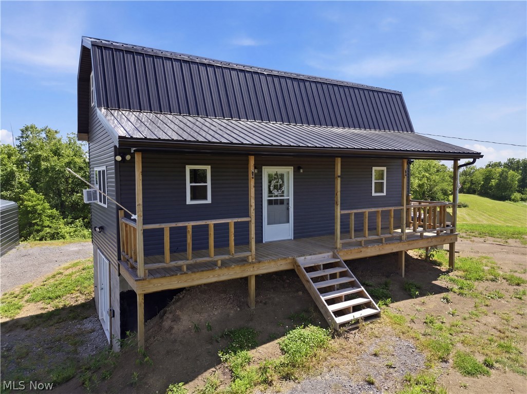 Have you been searching for the perfect place to get away from the busy city life? This newer construction (2024) cabin by Dutch Barn Builders on over 23 acres may be exactly what you've been waiting for! This home features 3 bedrooms and 1 bath, with the possibility of adding another bedroom in the walkout basement. The house still needs some finishing touches like flooring and paint upstairs, so you will be able to customize it just the way you want. Cool off on a hot summer day in the above ground pool. Whether you are looking for your dream retreat in the country or a get-away cabin, this one is a must see! Motivated seller!!!
