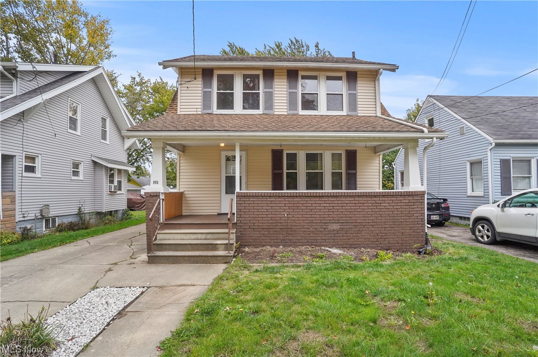 995 Inman St, Akron, Ohio 44306 is a Beautiful newly remodeled 2-story home with oversized 2 car garage includes a fully fenced private backyard! This home qualifies for a $5,000 grant from lender, ask for details! Inviting front porch, plenty of room to sit & read has the entry into the Living Room spanning the front of the home is accented by the wall of built in cabinetry, fireplace, mantle & flanking windows, opens to the gorgeous Dining Room also with built in cabinets, sitting bench & fits a full dining room suit. Kitchen remodeled with all the new design selections w/ a gorgeous morning room, lots of counter space for the baker & chef in you! The 3 bedrooms & wonderful bathroom are all on the 2nd floor, new flooring here as well & newly repainted, ready for your family. Laundry is located in the basement w/ plenty of storage & windows for natural light. Driveway side entry for easy access w/ gated driveway at the back of the home for plenty of parking on the concrete driveway yet fully enclosed back yard! There is about 9 months of a warranty included from Seller for peace of mind. Oversized garage has plenty of electric & prior owner used as a workshop with gas heater & used as his sanctuary with a tv & refrigerator & tools for his workshop. There is gravel base for a boat or extra parking and entertaining area in the back yard. Don't miss out on this awesome opportunity to own a fully remodeled home with newer roof, siding & windows, new paint & flooring throughout!