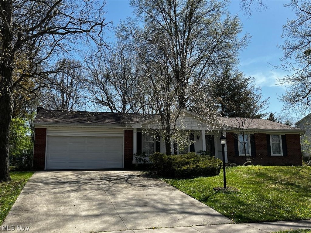 Welcome to this spacious ranch in Crestdale Estates.  As you are walking in you will envision yourself sitting on the spacious front porch. The foyer entrance leads you into the living room on the left and formal dining room straight ahead, excellent for entertaing and cozy dining, too.  The kitchen overlooks the back yard and features all appliances, plenty of cabinetry, counter space and a pantry as well.  Plenty of room for a table and chairs, too.  Step down to the ample family room with woodburning fireplace with mantle and hearth and double doors that open to the back yard with a large patio.  The master bedroom will be perfect for your oversized furniture and 
 features a wall of closets and full bath with step in double shower.  The other 2 bedrooms also have plenty of closet space and are across the hall from the mainbath with double vanity and a tub/shower.  Attached 2 car garage with opener.  The partial basement has a newer furnace 2015,hot water tank 2016,100 amp electric