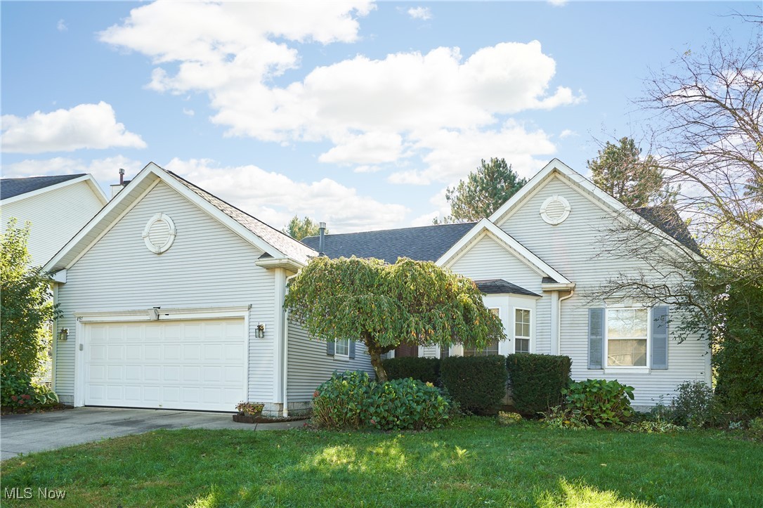 Welcome to this inviting 3-bedroom Ranch, perfectly tucked away on a quiet cul-de-sac in the sought-after Villages at Fairlawn. This 3-bedroom, 2-bath home offers the perfect blend of comfort and convenience for those seeking easy first-floor living. Step inside to discover a spacious, light-filled living area that flows effortlessly into the eat-in kitchen and formal dining room, ideal for everyday living or entertaining guests. From the dining area, double doors open to a bright sunroom and adjoining deck, creating a peaceful space to relax and enjoy nature. The primary suite features a double vanity and two generous closets, providing both functionality and comfort. Two additional bedrooms offer flexibility, a home office or hobbies, one showcasing a charming bay
window. You'll also appreciate the convenience of first-floor laundry and a large lower level offering abundant storage space and endless possibilities for finishing. Situated in a desirable community close to shopping, dining, major highways, and the Metro Parks, this lovely home truly combines convenience, comfort, and charm!