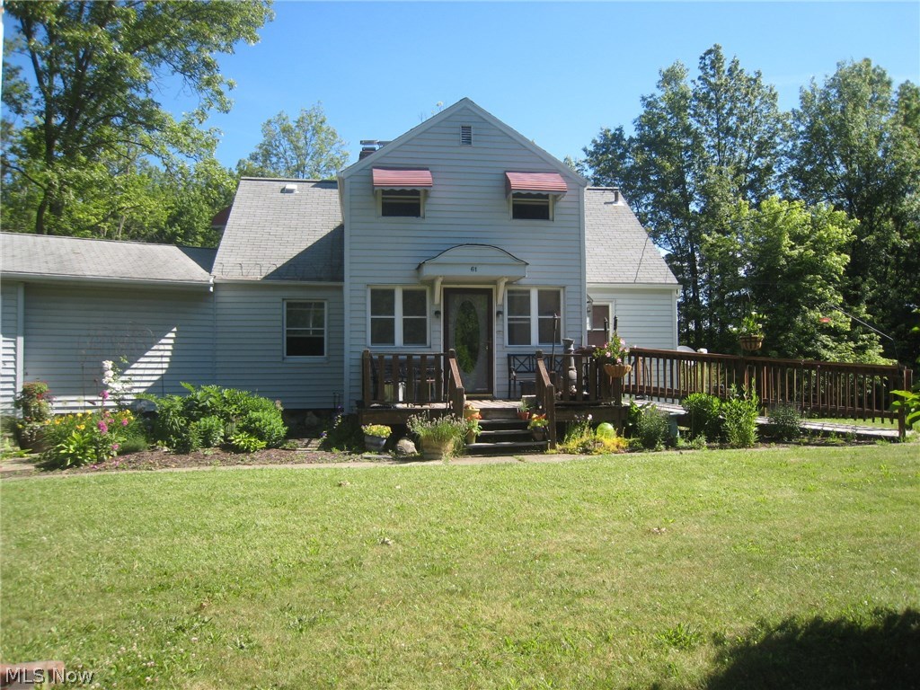 What a wonderful unique property!!!  This five bedroom two full bath home sits on over 2 acres.  The eat-in kitchen includes all the appliances, with a sliding door which leads to a large deck over looking the wooded lot.  The living room has stone fireplace and hardwood floors.  There are 2 bedroom on the first level as well a full bath.  The second level has 3 bedrooms, with a full bath and upstairs laundry.  There is also a bonus room 22 x 40.  This room has potential to be many things. It is a great space for a home business, artist studio or huge living space with a separate entrance.  There is a 2nd laundry room in the homes full basement. The 2 car attached garage has access to the basement.  There is also separate 30 x 24 outbuilding/workshop on the property.  You could relax and enjoy in the wonderful outdoor space.   This property is zoned for multi use.  Boston Township to approve use.