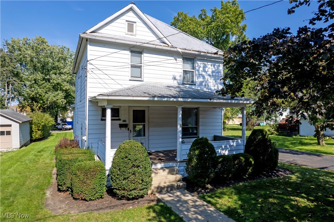 Delightful 3-bedroom, 2-bath Colonial located in Orrville. Situated at 219 W. Paradise Street, this home perfectly blends classic charm with thoughtful updates.  Kitchen, first floor bath and laundry have been updated in more recent years.  Front living room and formal dining room located on first floor, beautiful woodwork throughout.   Upstairs, you’ll find three spacious bedrooms, offering ample room for storage. Outside, enjoy the generous backyard, perfect for gatherings or outdoor activities. A detached one-car garage adds convenience and extra storage.