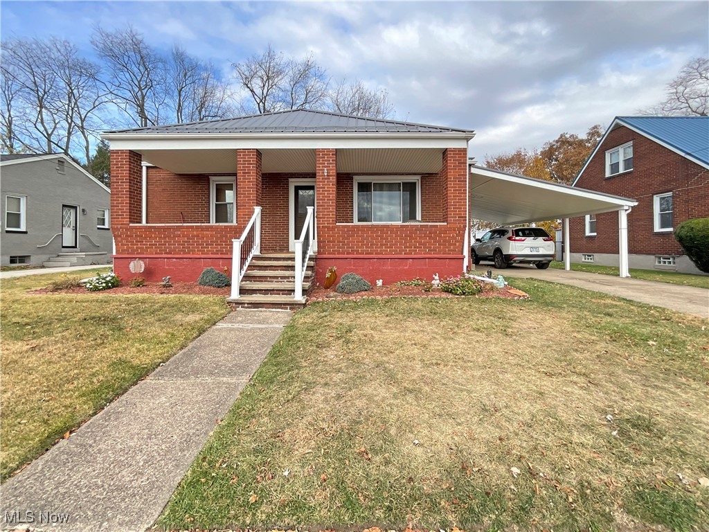 Nice 2 bedroom home that fits the needs of a ranch style home. New heating system installed in 2024. Hot water tank installed in 2024. Metal roof in 2023. Windows replaced approximately 6-8 years ago. Carport for parking and a shed for extra space. Rec room area in basement along with washer and dryer hookups. Kitchen has been updated. Close to the middle school and high school. Schedule an appointment to see this ranch style home.