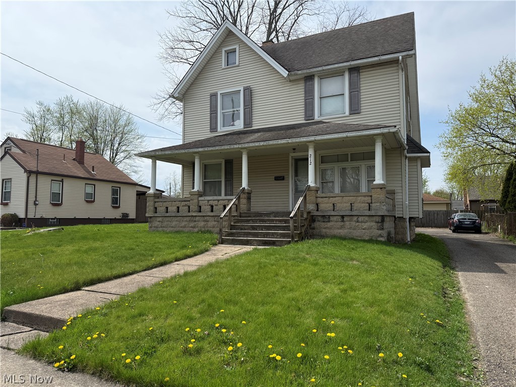 Large home full of potential and promise. This home is a huge conventional two story build with large rooms and space to spread out. Large covered front porch and back porch entry as well. The Roof, vinyl siding and furnace- estimated 2008, electrical panel was replaced in 2010-info provided by the current owner. This home is currently used as an investment rental property, owner never occupied and is selling as is. The natural woodwork is still exposed in this home. The first floor has a large living room with built in window seat, formal parlor/den, formal dining room and also a large kitchen that was remodeled in the past with newer cabinets and countertops than the original build. Mudroom needs some work off the back porch entry but could also be a nice extra place for shoes and coats. Upstairs are three large bedrooms and a full bath. There is an unfinished 4th small room that could be a great walk in closet or storage space if you desired. The basement is huge, open and has a laundry room to the left as you go down to the basement. Huge two car detached garage- no opener. This home will need some updating, carpeting, painting and some additional items that you may desire depending on your thoughts for the home- but this would be a wonderful place to build equity with your work you plan, and it is priced accordingly. Call today and see if this is one you would like to take a chance on to build into your portfolio or make it your dream home!