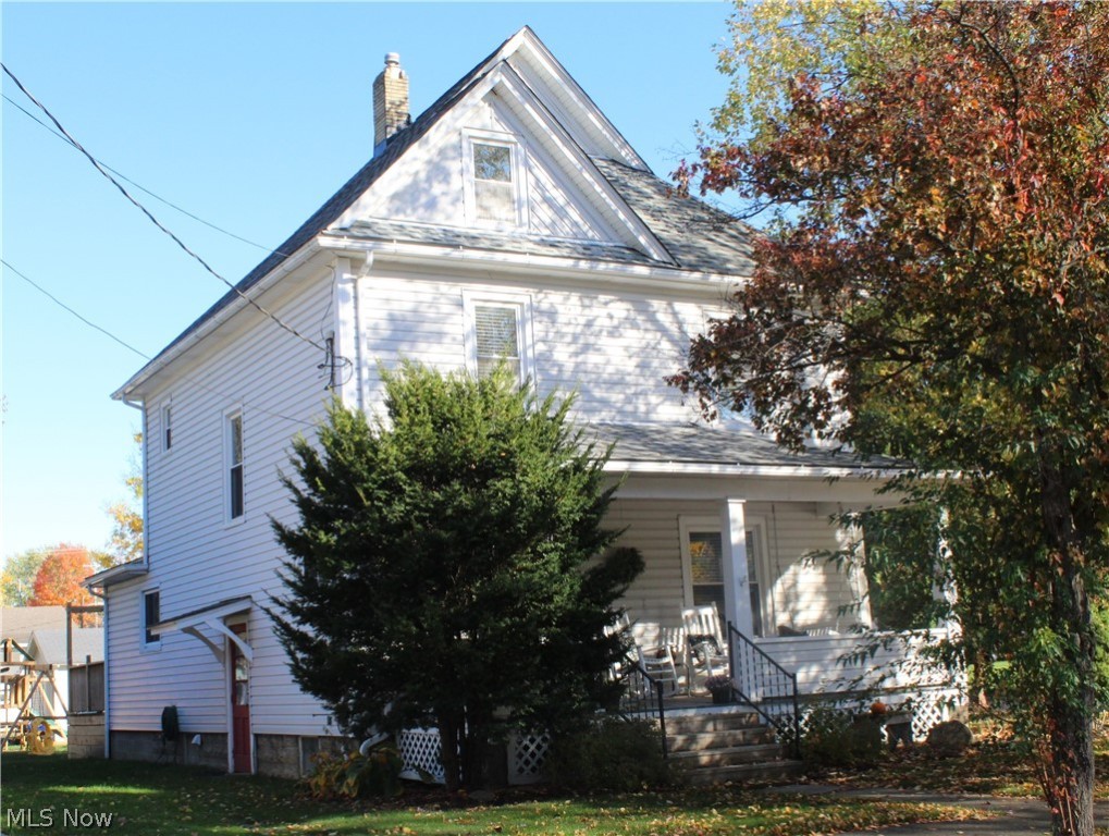 Over 2,200 sq ft of living space in this 3 BR, 3 1/2 BA home.  You will love the charm of this older home combined with the updates of a new one! The first floor features living room and formal dining room with original hardwood flooring, large equipped kitchen with an abundant amount of cabinet space, laminate flooring, dinette area, and 1/2 BA. 3 BR's and spacious full bath with double sinks and tiled shower make up the second floor.  The third floor with an additional 375 sq ft and a full bath has endless possibilities...rec room, 4th BR, play room, "man cave".  The lower level could easily be finished and the seller is currently putting in a full bath with tiled, walk in shower, which will be completed prior to closing.  Enjoy the peacefulness of sitting on your front porch or invite your friends over and entertain on the new sizeable deck on the back.  Conveniently located close to the schools, park, and downtown.  Windows and roof approximately 8 years, furnace 2015, electrical u