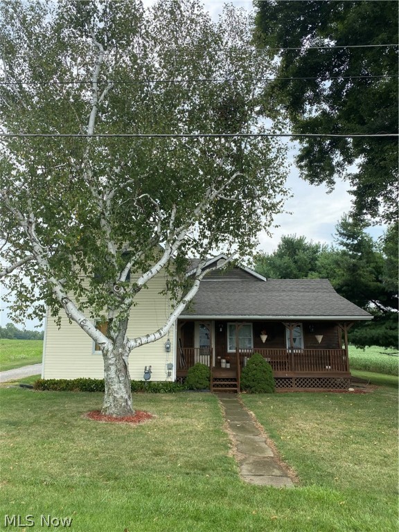 Norwayne country. Story-half 3 bedrooms, 1 full bath and 1 half bath (A 2nd half bath is in detached garage). Many updates including: new roof shingles on house and garage 2019, furnace 2016, pool 2017, flooring in much of house 2020. Large front porch and deck n rear. Heated detached garage 30x32 with half bath.