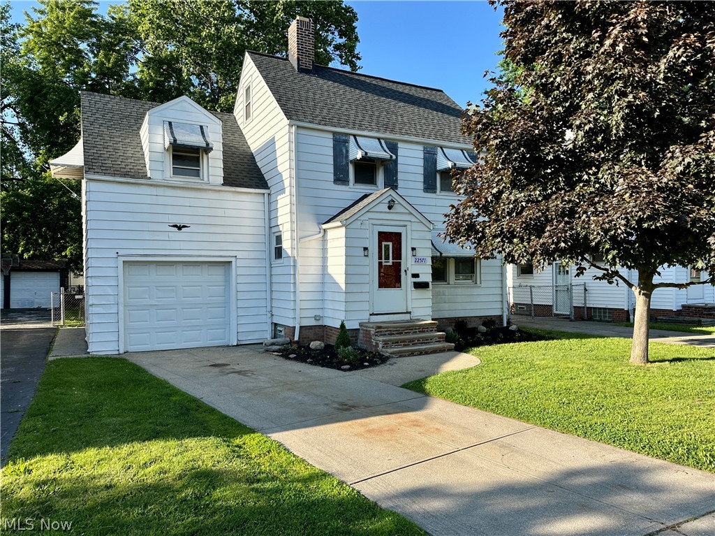 Move right into this 3-bedroom Colonial featuring hardwood floors throughout, central air, an attached garage, and a fully fenced backyard. The main level offers a comfortable living room with decorative fireplace, dedicated dining area with built-in cabinetry, and an updated kitchen complete with appliances. Upstairs you'll find three bedrooms, including an oversized bedroom above the garage featuring generous closet space and flexibility for a primary suite, home office, playroom, or additional living area. Outside, enjoy a fully fenced backyard with mature shade trees, deck, and plenty of room for pets, entertaining, or outdoor activities. The attached garage, included appliances, and clean basement provide both convenience and storage. Conveniently located near Euclid Memorial Park, Lake Erie shoreline amenities, shopping, dining, and healthcare services including Cleveland Clinic Euclid Hospital. Easy access to I-90 makes commuting throughout Northeast Ohio simple and convenient. Immediate possession available. Schedule your private showing today.