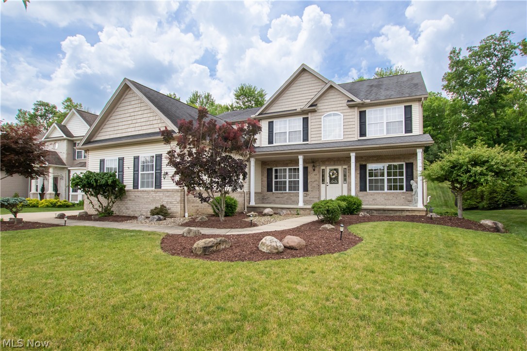 Welcome to your dream home in the heart of Medina! This stunning 4-bedroom colonial, built in 2004, is nestled in a tranquil, no-outlet neighborhood, offering peace and privacy on a spacious half-acre lot with a 3-car garage. The first floor boasts newer luxury vinyl plank flooring that seamlessly ties together the expansive layout. The highlight of the main level is the breathtaking two-story great room, perfect for entertaining or cozying up by the fireplace on a chilly evening. The heart of the home, the huge kitchen, is a chef's delight, featuring modern appliances updated in 2023, ample counter space, and a large island. Adjacent to the kitchen, you'll find a dining room and versatile music room, plus a convenient first-floor office, ideal for remote work or study. The first-floor laundry room adds to the practicality and ease of daily living. Upstairs, the home offers four generously sized bedrooms, each with abundant closet space. A unique feature is the hallway desk organizer, perfect for homework or crafting. The primary suite is a true retreat, providing a serene space to unwind after a long day. The finished basement extends your living space with a living room or gym, plus a wine cellar for the connoisseur and a bathroom that's framed and partially finished, awaiting your personal touch. This space offers endless possibilities for customization to fit your needs. Don’t miss your chance to own this beautiful home that combines modern amenities with timeless elegance.