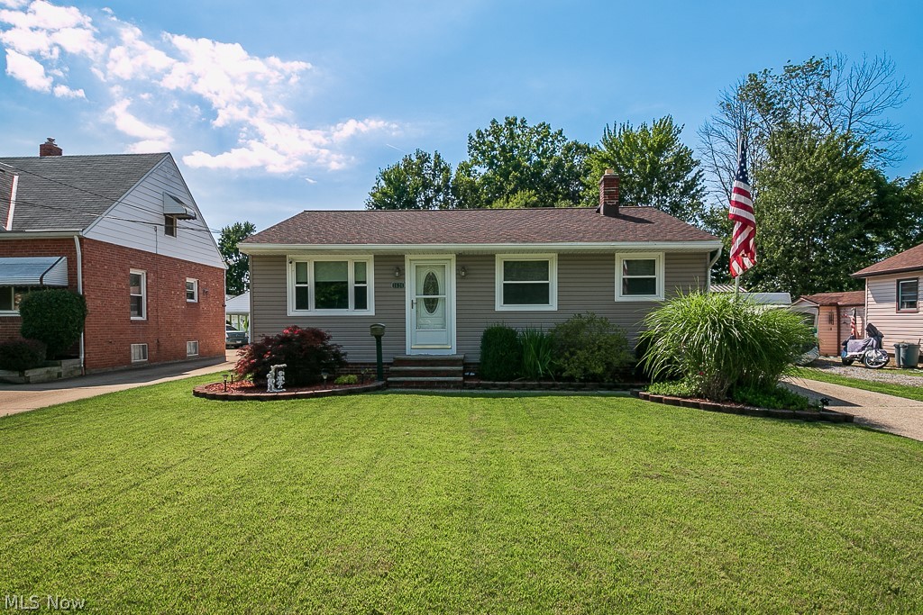Cozy Ranch in Eastlake w/ finished space in the lower level for a possible 3rd BR along w/half bath. Eat in kitchen has newer laminate flooring that flows to the living room & has been freshly painted. LR has newer laminate flooring and is a nice neutral color! Bedrooms are good sized w/ original hardwood floors. Full bath has newer shower door & flooring. Nice sized city lot! The over sized 2 car garage w/ gas, electric & water is a mechanic's/hobbyists dream! Shed off the garage has a 12 X 12 storage space. Relax in your above ground HEATED 24 X 54 foot pool! Beautifully manicured lawn w/ brick paver beds & landscaping detailed w/ white vinyl fencing!  More living space in the lower level w/ additional bedroom, family room, rec room & newly redone half bath! Many updates: roof, windows, siding, exterior doors, interior doors, finished basement, vinyl fencing, landscaping, deck w/pool, electrical in garage w/ two 220 amp boxes, garage door & storage above garage. Close to all the amenities Eastlake has to offer, including parks, schools, shopping & easy access to the highway! Pride of ownership shines in this well maintained low maintenance ranch!Just move in!