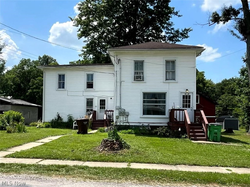 Andover Village Duplex / Fully rented / City utilities / Spacious shady lot with many trees / Vinyl siding / Walking distance to village / Huge remodeled barn on property-rare find in Andover Village / Barn was used to store carriages to haul kids to school with horse & carriage / Property has been well maintained / New high efficiency gas furnace / Current rent 525 up-520 down