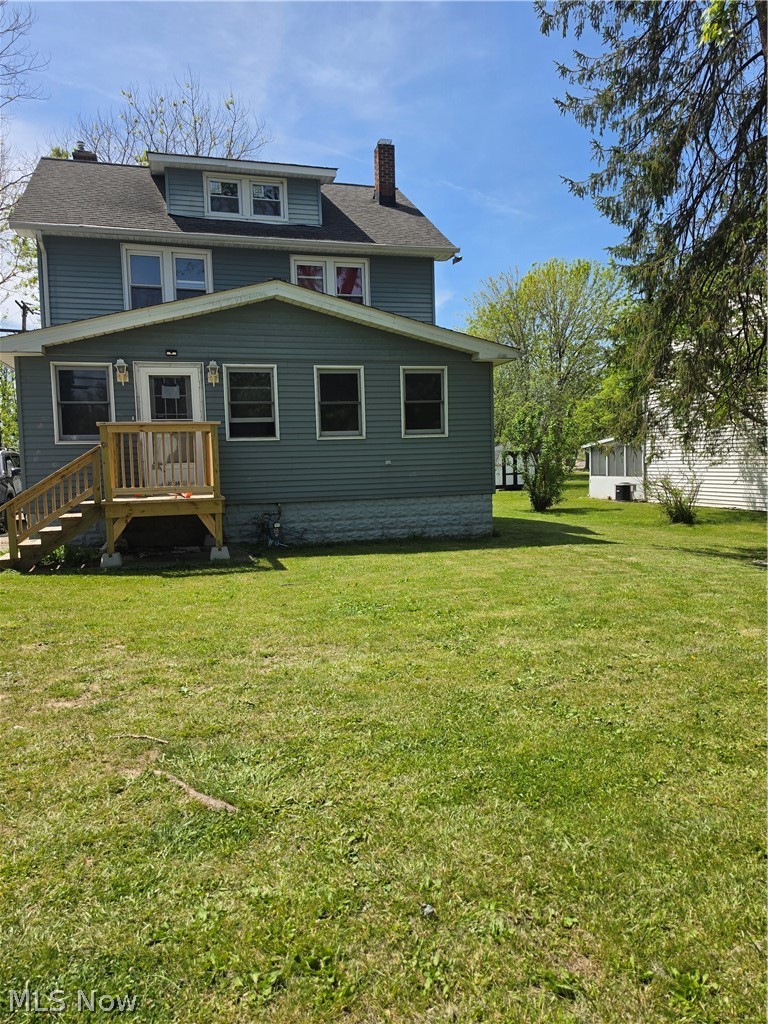 This cozy, spacious Colonial sits in the heart of Bedford Heights, OH, on a 0.26-acre lot in a quiet area close to schools. This home has vinyl windows, vinyl siding, updated electrical, a modern fireplace, a family room that provides additional living space for entertaining, an enclosed balcony on the second level, a backyard shed for extra storage, a wheelchair accessible ramp and deck in the rear of home, and a brand-new concrete driveway. Brand new vinyl siding and a brand new roof will be installed before closing.  Seller has $8k credit in escrow for the building of a garage. Home is currently tenant occupied (can be out at close). Seller is also offering seller financing.  Call for more details!