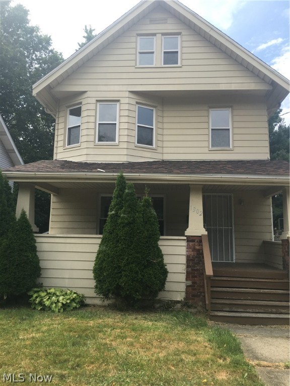 Great rental home! Make this rental feel like your home! Spacious main floor with eat in kitchen, dining area, and living area. Updated flooring on main floor with some built ins. Three story home, paved drive way, two car garage, backyard, front porch.  Home design in neutral colors.