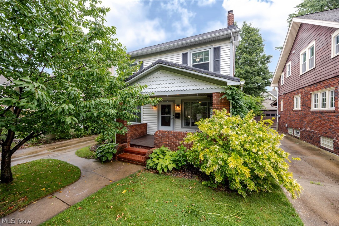 Rooted in the character of one of Cuyahoga Falls' most beloved historic neighborhoods, this 1926 Colonial offers 1,284 square feet of thoughtfully maintained living space with four bedrooms, a full bath, and an impressive list of recent updates that give buyers the peace of mind they're looking for. Major mechanicals have been addressed — including the furnace, central air, hot water tank, and gas lines — while practical upgrades like storm doors front and back, a new kitchen sink faucet, professional air duct cleaning in 2023, and updated toilet and dishwasher round out a home that has been genuinely cared for. The kitchen shines with stainless appliances including a refrigerator, range, and microwave, and flows into a charming breakfast area with hardwood floors throughout. A gas fireplace anchors the living room with warmth and period character, while arched doorways and rich wood trim speak to the craftsmanship of the era. Outside, the fully fenced yard with a private patio and covered porch creates a wonderful outdoor retreat — complete with a porch swing made for warm summer evenings and a mature cherry tree that has been producing fruit for years. A detached 2-car heated garage with opener adds year-round convenience, and the location puts you just minutes from the energy of Downtown Cuyahoga Falls. Schedule your showing today and experience everything this special home has to offer.