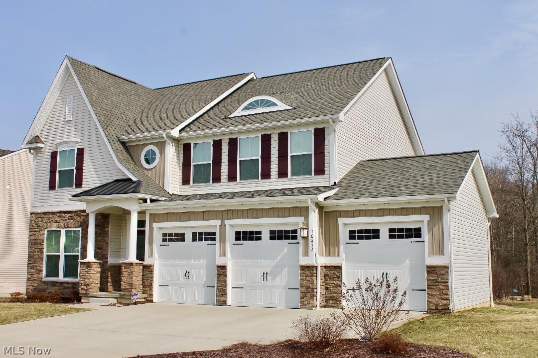 Better then new construction without the wait! This stunning Colonial has all the detailed finishes your looking for. Wide open floor plan with beautiful cherry Bordeaux kitchen cabinetry. Sleek granite counter-tops and all upscale stainless appliances. The kitchen,foyer and powder room all have tongue in grove dark wood floors. First floor laundry and back hall leads to the 3 car garage. The focal point is the dramatic 2 story great room with stacked stone fireplace and wall of windows all open to the gourmet kitchen and morning room. All four large bedrooms upstairs including the master have neutral colored walls and carpeting. Master is expansive enough for an additional sitting area and huge walk in closet. The master bath has granite counters, his and her sinks and ceramic flooring. Beautifully finished lower level offers a full bath, exercise room and a custom putting green with holes cemented into foundation. All high efficiency home with lots of natural light. Upgrades led ligh